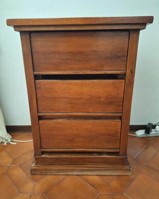 Cassettiera in legno massello stile art déco