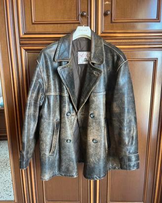 Giacca in vera pelle Scout effetto vintage