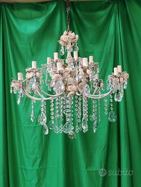 LAMPADARIO A SOFFITTO CON GOCCE DI CRISTALLO