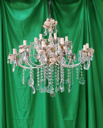 LAMPADARIO A SOFFITTO CON GOCCE DI CRISTALLO