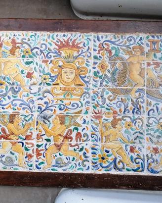 Antico pannello ceramica Deruta Spello