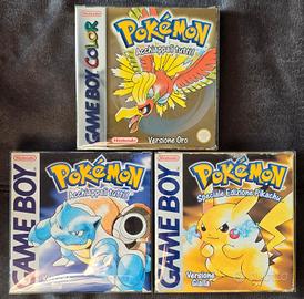 Pokemon blu, giallo, oro - Gameboy Originali ITA
