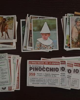 lotto 60 figurine diverse Pinocchio 1972 ottime
