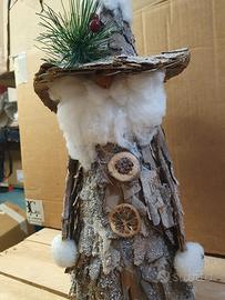 Natale babbo di legno