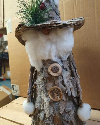 Natale babbo di legno