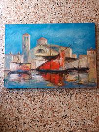 lotto 6 quadri pittore Fabris