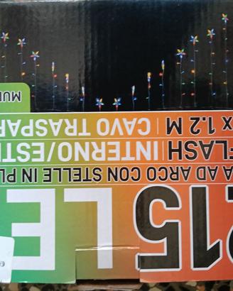 tenda luminosa ad arco con stelle in plastica