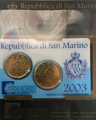 Divisonale monete San Marino 2003
