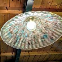 Lampadario Murano Ø 60cm "vetro scavo" iridescente
