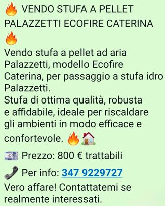 STUFA PELLET PALAZZETTI ECOFIRE CATERINA 