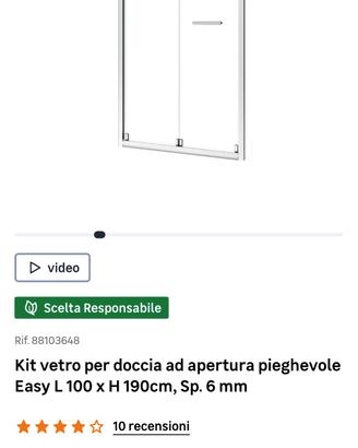vetro per doccia