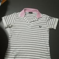 Polo Fred Perry bambina 12 anni colletto rosa
