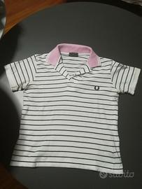 Polo Fred Perry bambina 12 anni colletto rosa
