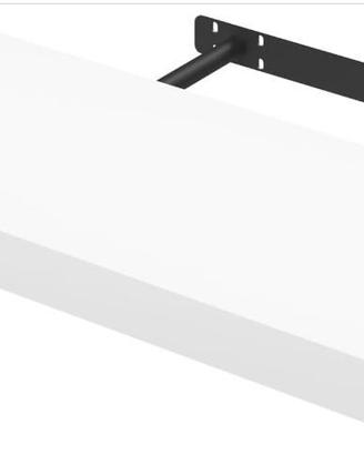 Mensola a incasso muro sospesa MDF bianca 80x25x5