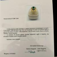 Anello in oro con smeraldo e diamanti