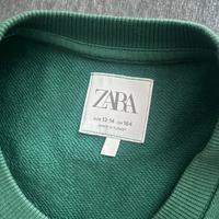 Felpa VERDE Bambino ZARA girocollo 13-14 anni