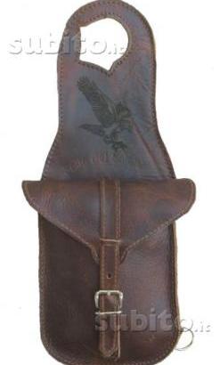 Bisaccia borsa pelle sella western con Incisione