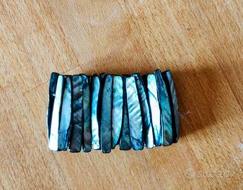 Bracciale elasticizzato, madreperla, vintage '90