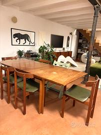 Tavolo da pranzo e sedie teak, Inger Klingenberg