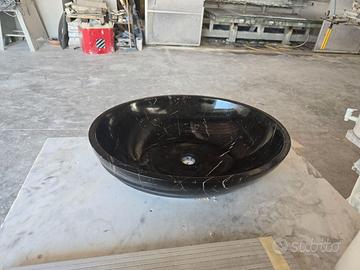 Lavabo in marmo nero marquinia