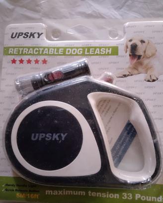 Guinzaglio cane allungabile 5 metri + 3 sacchetti