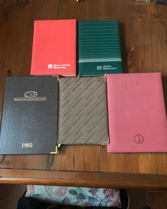 Agende bancarie vintage  lotto anni ‘80/2000