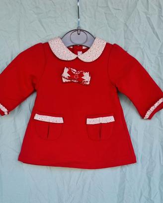 Vestito Rosso Bambina Mayoral 1-2 Mesi Colletto