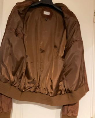 giubbotto scamosciato vera pelle uomo tg 52