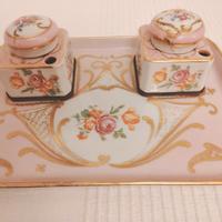 2 calamai e portapenne, porcell Limoges, anni 40