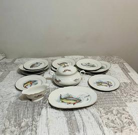 Tognana - Servizio da Pesce Vintage in Porcellana