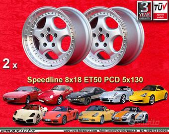 2 pz cerchi Porsche Speedline Cup 8x18 ET50 5x130