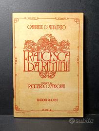 Libretto d'opera Francesca da Rimini G. D'Annunzio