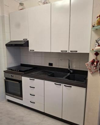 CUCINA CON PIANO COTTURA E DOPPIA VASCA LAVANDINO