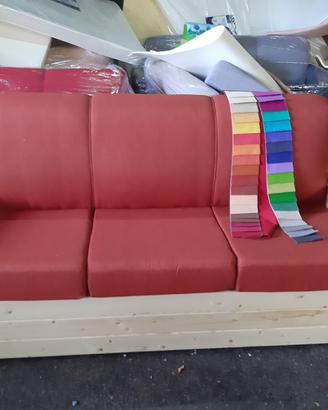Divano 3posti legno verniciato