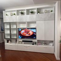 Parete tv attrezzata