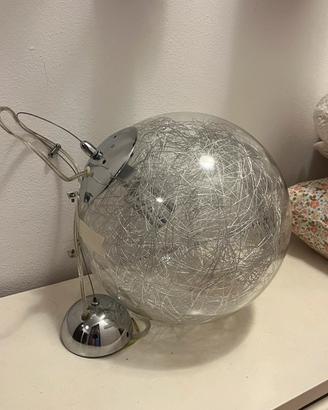 Lampadario vetro trasparente sospensione e27