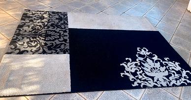 Tappeto moderno vianco e nero morbidissimo