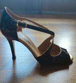 Décolleté pelle nera vernice - 36.5