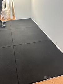 Mattonella in gomma palestra 100x100