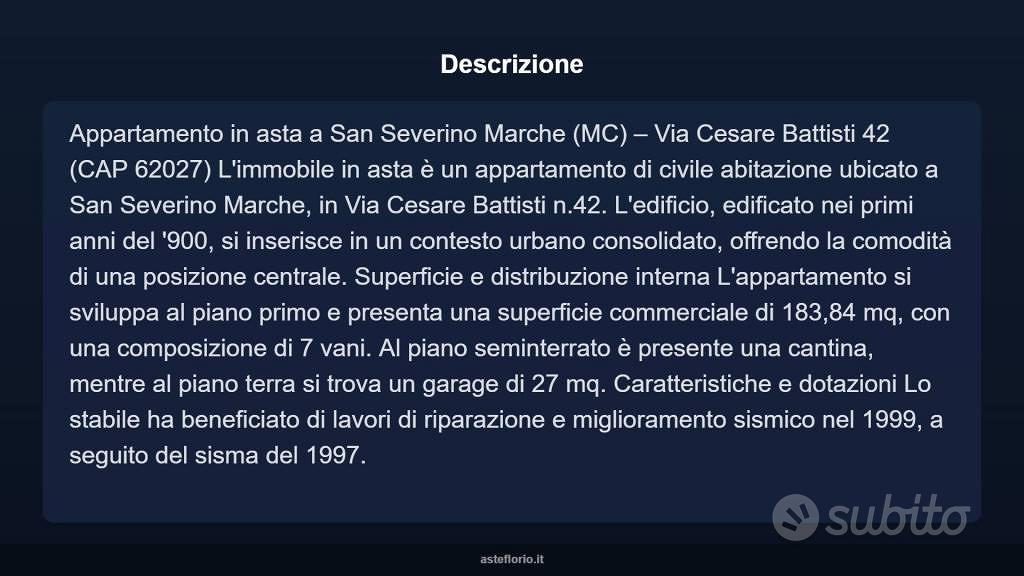 Appartamento – San Severino Marche, Mazzini, Macerata - Vista 3