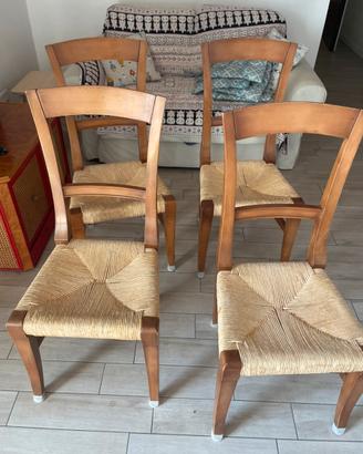 4 sedie in legno