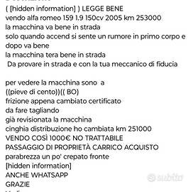 1000€ Alfa Romeo 159