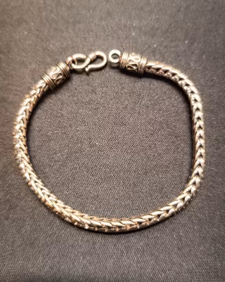 Bracciale Maglia Borobudur Spiga Punzonato S925

