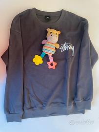 Felpa grigio scuro stussy