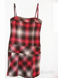 Minidress vestito fantasia tartan