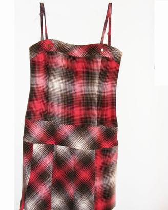 Minidress vestito fantasia tartan