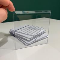 100 vetrini 12x12 cm in policarbonato da 2 mm