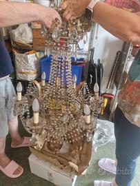 lampadario di cristallo a gocce