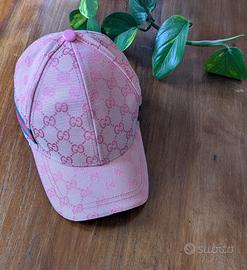 cappellino gucci gg monogram rosa nuovo