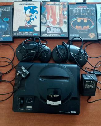 SEGA Mega Drive 16 bit con 5 giochi